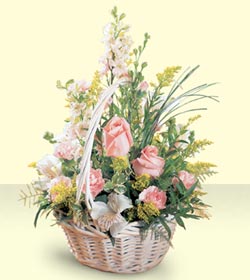  Ankara Sincan �i�ek ma�azas� , �i�ek�i adresleri  sepette pembe g�ller