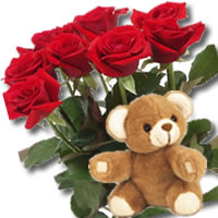 11 adet g�l ve ayicik buket   Ankara Sincan ucuz �i�ek g�nder 