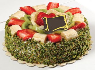 pasta g�nder  4 ile 6 kisilik karisik meyvali yas pasta  Ankara Sincan uluslararas� �i�ek g�nderme 