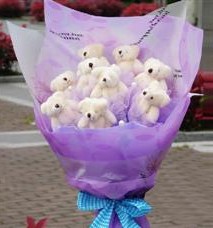 11 adet pelus ayicik buketi  Online Ankara Sincan �i�ek�iler 