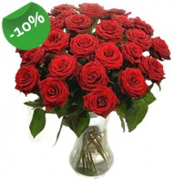 Vazo i�erisinde 25 adet k�rm�z� g�l  Ankara Sincan hediye sevgilime hediye �i�ek 