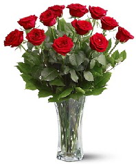 11 adet k�rm�z� g�l vazoda  Ankara Sincan uluslararas� �i�ek g�nderme 