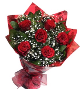 6 adet k�rm�z� g�lden buket  Sincan �i�ek sipari�i Ankara Sincan �i�ek yolla 