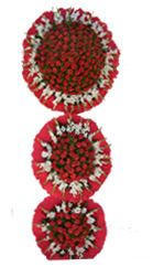 Ankara Sincan �i�ek yolla , �i�ek g�nder , �i�ek�i   3 katli Beyaz glay�llerden sepet