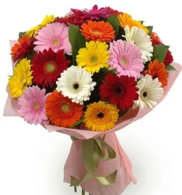 Kar���k b�y�k boy gerbera �i�ek buketi  Ankara Sincan �i�ek sipari�i sitesi 