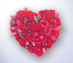  Ankara Sincan 14 �ubat sevgililer g�n� �i�ek  Kalp i�erisinde karanfil g�l