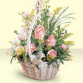  Ankara Sincan �i�ek ma�azas� , �i�ek�i adresleri  sepette pembe g�ller