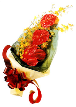�zel 5 adet antorium buketi   Ankara Sincan �i�ek , �i�ek�i , �i�ek�ilik 