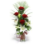  Ankara Sincan �i�ek , �i�ek�i , �i�ek�ilik  4 adet kirmizi g�l 1 dal kazablanka �i�egi
