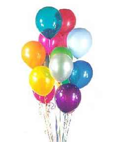15 adet renkli latex uan balon demeti