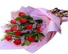 11 adet kirmizi g�llerden g�rsel buket  Ankara Sincan �i�ek , �i�ek�i , �i�ek�ilik 