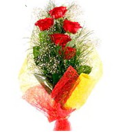 5 li k�rm�z� g�l buketi  cicek siparisi Ankara Sincan cicek , cicekci 