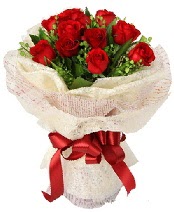 12 adet k�rm�z� g�l buketi  Ankara Sincan kaliteli taze ve ucuz �i�ekler 