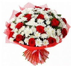 11 adet k�rm�z� g�l ve 1 demet krizantem  Ankara Sincan �i�ek yolla , �i�ek g�nder , �i�ek�i  