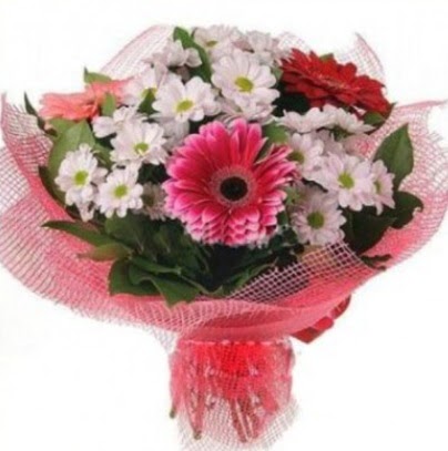 Gerbera ve k�r �i�ekleri buketi  Ankara Sincan uluslararas� �i�ek g�nderme 