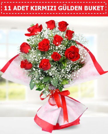 11 Adet K�rm�z� G�l Buketi  Ankara Sincan uluslararas� �i�ek g�nderme 